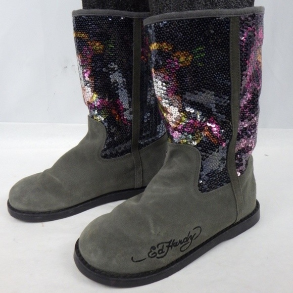 Ed Hardy Sequin Boots - Picture 5 of 6